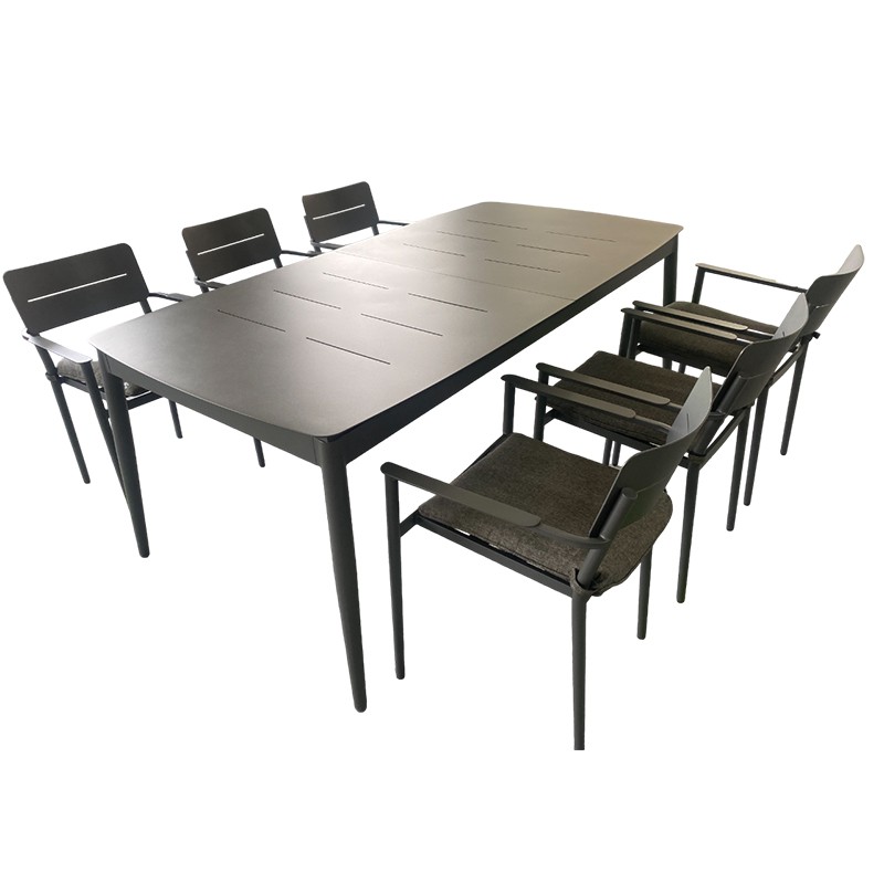 12-местна разтегателна алуминиева градинска маса