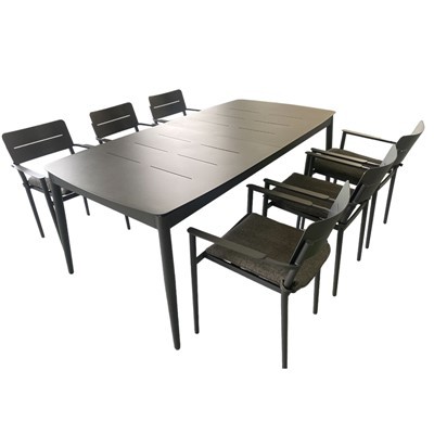 12-местна разтегателна алуминиева градинска маса